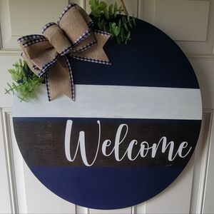 handmade welcome sign